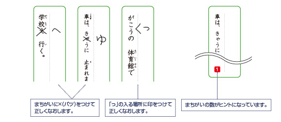 文字のまちがいさがし